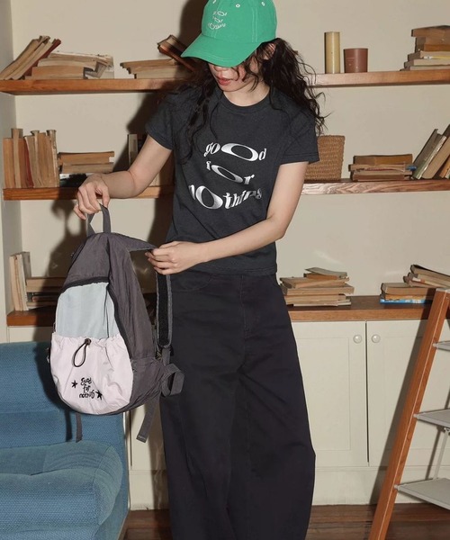 AsheKsha（アシクシャ）の「プリント半袖トップス（Tシャツ/カットソー・レディース・グレー・M）」の5枚目の写真
