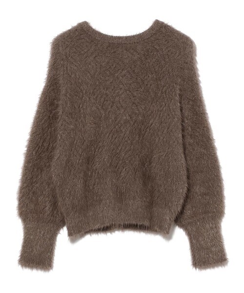 BEAMS HEART(ビームスハート)の「シャギー ジャカード 2WAY ニット プルオーバー(ニット/セーター・レディース・ブラウン/ブラウン系その他2/ブラウン系その他4・FREE)」の9枚目の写真