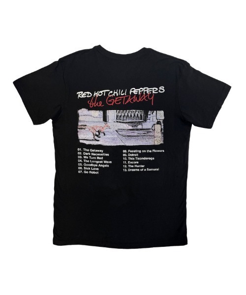ROOPTOKYO(ループトウキョウ)の「Red Hot Chilli Peppers Unisex Premium Carbon T-Shirt: The Gateway Tracklist(Black)(Back Print) バンドTシャツ プリントTシャツ 半袖 クルーネック ロック ストリート メンズ レディース 2026年 夏 夏服(Tシャツ/カットソー・メンズ・ブラック・S/M/XL)」の2枚目の写真