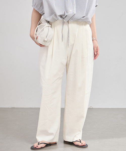 IENA(イエナ)の「《手洗い可》コクーントラウザーズ(スラックス・レディース・ホワイト/ベージュ/ダークブルー・34/36/38)」の18枚目の写真
