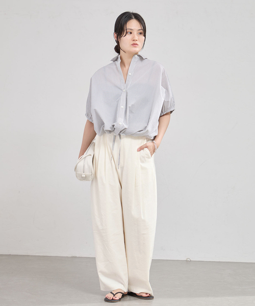 IENA(イエナ)の「《手洗い可》コクーントラウザーズ(スラックス・レディース・ホワイト/ベージュ/ダークブルー・34/36/38)」の19枚目の写真