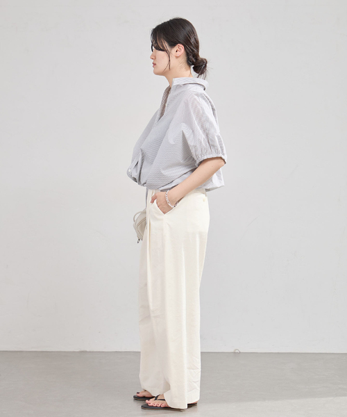 IENA(イエナ)の「《手洗い可》コクーントラウザーズ(スラックス・レディース・ホワイト/ベージュ/ダークブルー・34/36/38)」の20枚目の写真