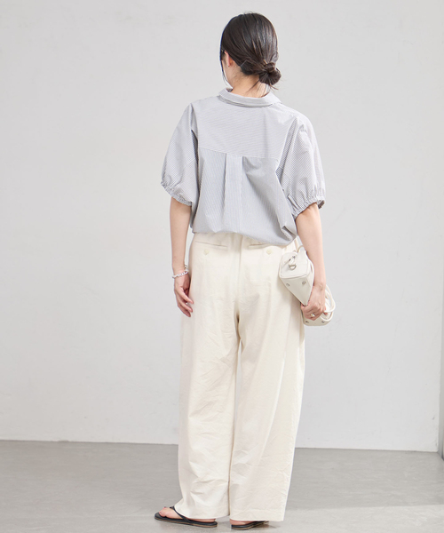 IENA(イエナ)の「《手洗い可》コクーントラウザーズ(スラックス・レディース・ホワイト/ベージュ/ダークブルー・34/36/38)」の21枚目の写真