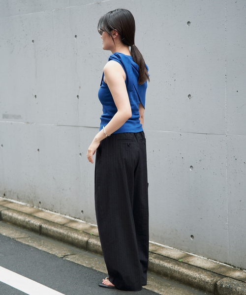 IENA(イエナ)の「《/手洗い可》コクーントラウザーズ(スラックス・レディース・ホワイト/ベージュ/ダークブルー・34/36/38)」の11枚目の写真
