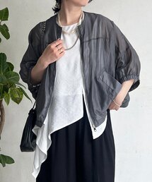un dix cors（アンディコール）の「シアー半袖ブルゾン（ブルゾン）」
