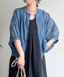 un dix cors（アンディコール）の「シアー半袖ブルゾン（ブルゾン）」