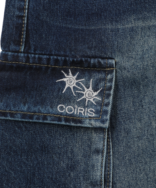 COIRIS(コイリス)の「GAON ワイドカーゴデニムバンディングパンツ (2カラー)(デニムパンツ・レディース・ブルー/ブラック・MEDIUM/SMALL)」の8枚目の写真