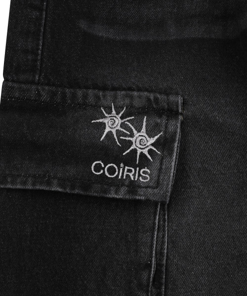 COIRIS(コイリス)の「GAON ワイドカーゴデニムバンディングパンツ (2カラー)(デニムパンツ・レディース・ブルー/ブラック・MEDIUM/SMALL)」の12枚目の写真