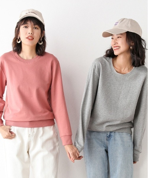 BACKYARD FAMILY（バックヤードファミリー）の「トレーナー 春秋（スウェット・レディース・ブラック/グレー/ホワイト/パープル/ピンク/レッド・XXL/XL/M/L）」の19枚目の写真