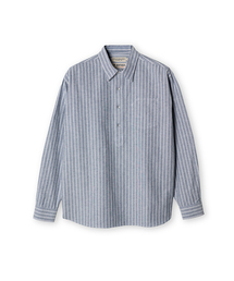 PULLOVER OXFORD STRIPED SHIRT (BLUE)