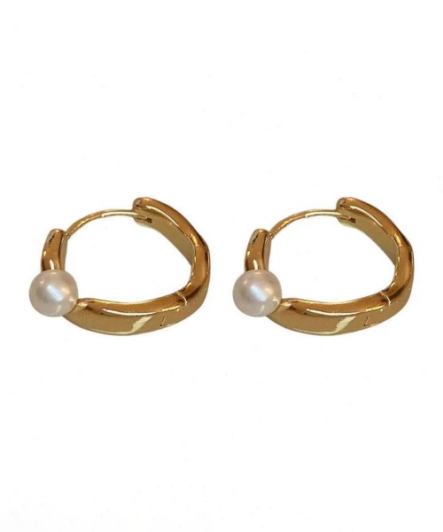 LA VORAGINE（ラ ヴォラジネ）の「一粒エコパールフープピアス　アレルギー対応（ピアス（両耳用）・レディース・GOLD/Silver・FREE）」の7枚目の写真
