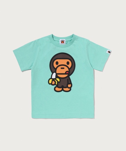 A BATHING APE(アベイシングエイプ)の「BABY MILO BANANA TEE(Tシャツ/カットソー・キッズ・ホワイト/グリーン/ピンク・140/130/110/100/90)」の3枚目の写真