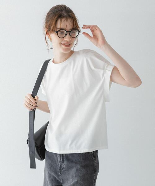 URBAN RESEARCH Sonny Label（アーバンリサーチサニーレーベル）の「接触冷感タックスリーブプルオーバー（Tシャツ/カットソー・レディース・オフホワイト/チャコールグレー/レッド系その他・FREE）」の22枚目の写真
