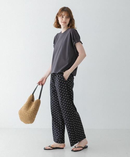 URBAN RESEARCH Sonny Label（アーバンリサーチサニーレーベル）の「接触冷感タックスリーブプルオーバー（Tシャツ/カットソー・レディース・オフホワイト/チャコールグレー/レッド系その他・FREE）」の6枚目の写真