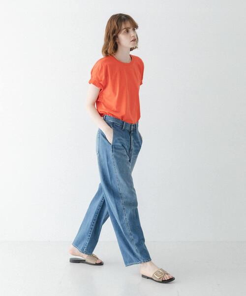 URBAN RESEARCH Sonny Label（アーバンリサーチサニーレーベル）の「接触冷感タックスリーブプルオーバー（Tシャツ/カットソー・レディース・オフホワイト/チャコールグレー/レッド系その他・FREE）」の19枚目の写真