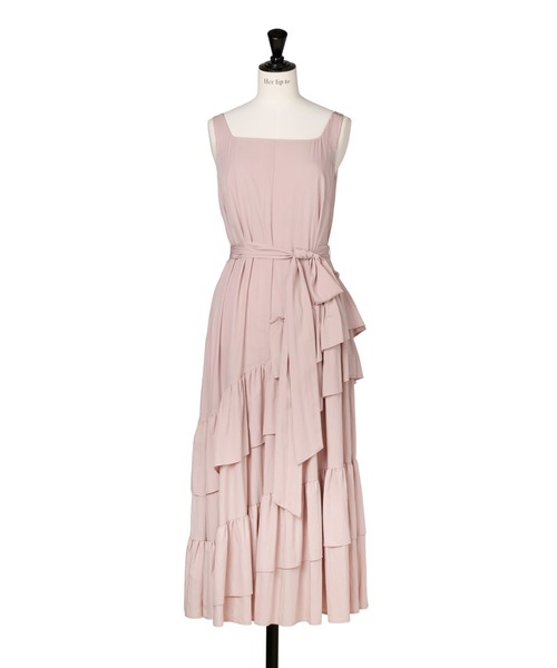 Her lip to（ハーリップトゥー）の「Bellina Ruffled Long Dress（ワンピース・レディース・ローズ/ベージュ系・S/M）」の2枚目の写真