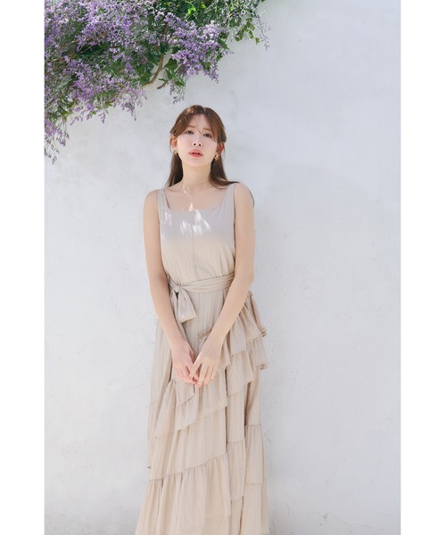 Her lip to（ハーリップトゥー）の「Bellina Ruffled Long Dress（ワンピース・レディース・ローズ/ベージュ系・S/M）」の6枚目の写真
