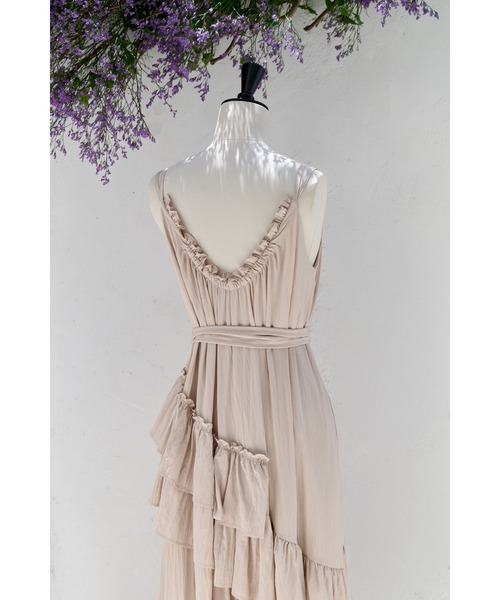 Her lip to（ハーリップトゥー）の「Bellina Ruffled Long Dress（ワンピース・レディース・ローズ/ベージュ系・S/M）」の9枚目の写真