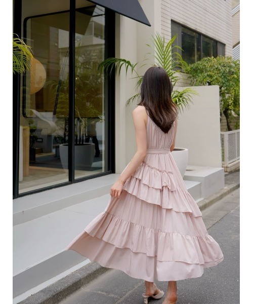 Her lip to（ハーリップトゥー）の「Bellina Ruffled Long Dress（ワンピース・レディース・ローズ/ベージュ系・S/M）」の18枚目の写真