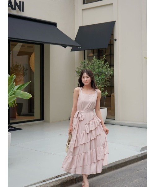 Her lip to（ハーリップトゥー）の「Bellina Ruffled Long Dress（ワンピース・レディース・ローズ/ベージュ系・S/M）」の15枚目の写真