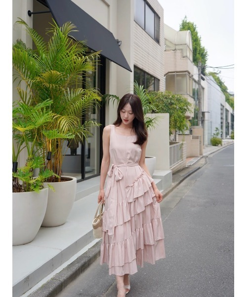 Her lip to（ハーリップトゥー）の「Bellina Ruffled Long Dress（ワンピース・レディース・ローズ/ベージュ系・S/M）」の16枚目の写真