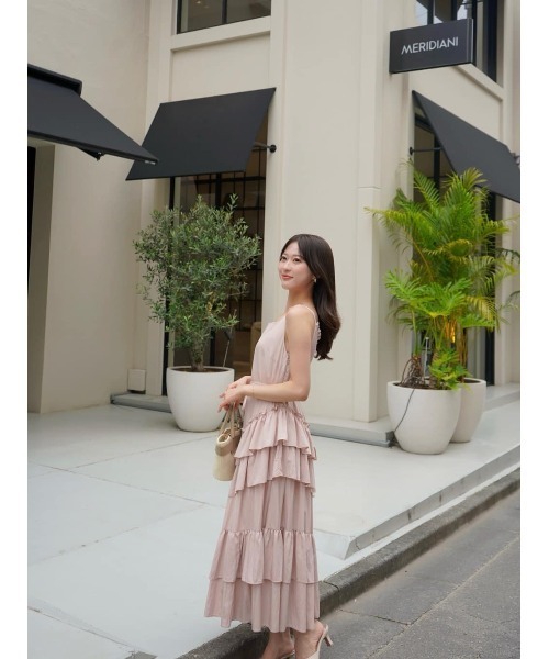 Her lip to（ハーリップトゥー）の「Bellina Ruffled Long Dress（ワンピース・レディース・ローズ/ベージュ系・S/M）」の17枚目の写真