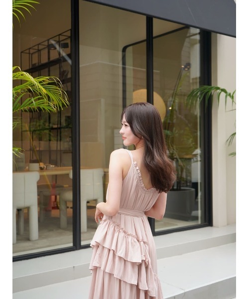 Her lip to（ハーリップトゥー）の「Bellina Ruffled Long Dress（ワンピース・レディース・ローズ/ベージュ系・S/M）」の19枚目の写真