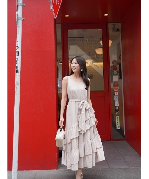 Her lip to（ハーリップトゥー）の「Bellina Ruffled Long Dress（ワンピース・レディース・ローズ/ベージュ系・S/M）」の11枚目の写真
