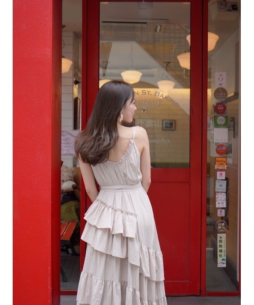 Her lip to（ハーリップトゥー）の「Bellina Ruffled Long Dress（ワンピース・レディース・ローズ/ベージュ系・S/M）」の13枚目の写真