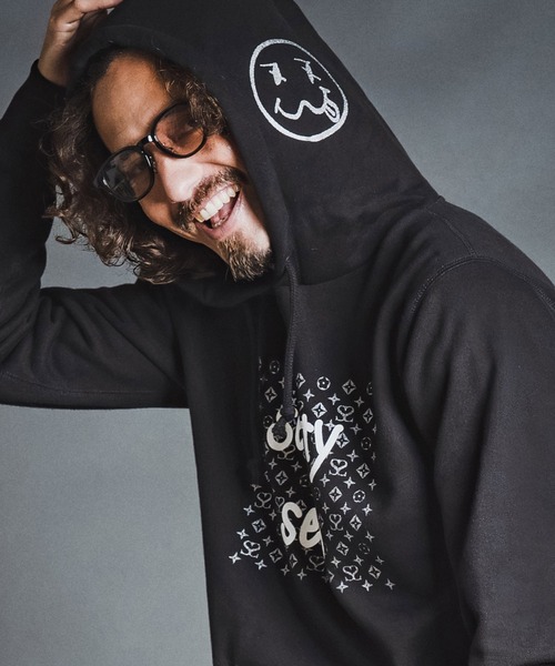 seventy seven(セブンティセブン)の「mpa4179- heavy oz brushed lining hoodie (monogram) パーカー(7726W230)(パーカー・メンズ・ブラック/オフホワイト/トップグレー・S/M/L/XL)」の8枚目の写真