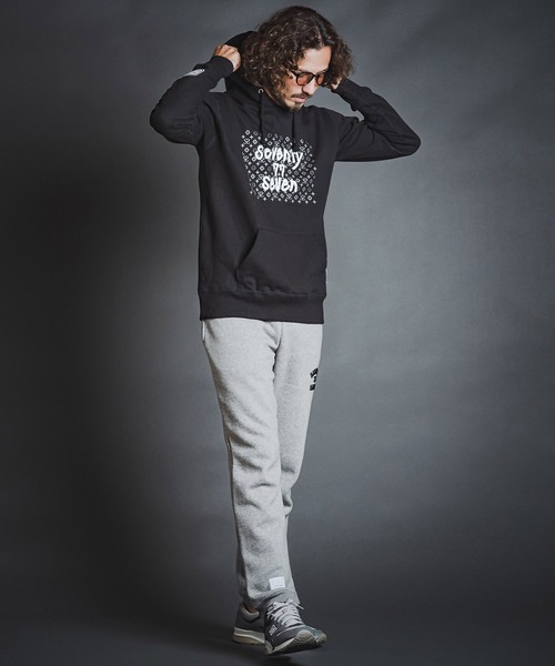 seventy seven(セブンティセブン)の「mpa4179- heavy oz brushed lining hoodie (monogram) パーカー(7726W230)(パーカー・メンズ・ブラック/オフホワイト/トップグレー・S/M/L/XL)」の10枚目の写真