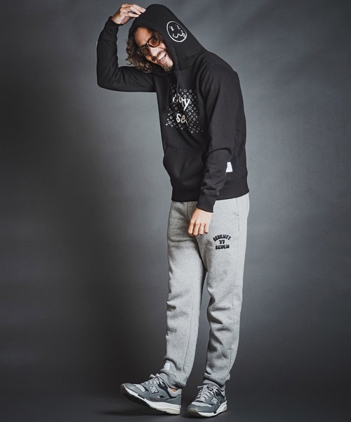 seventy seven(セブンティセブン)の「mpa4179- heavy oz brushed lining hoodie (monogram) パーカー(7726W230)(パーカー・メンズ・ブラック/オフホワイト/トップグレー・S/M/L/XL)」の11枚目の写真