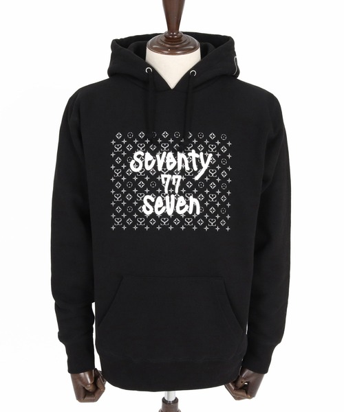 seventy seven(セブンティセブン)の「mpa4179- heavy oz brushed lining hoodie (monogram) パーカー(7726W230)(パーカー・メンズ・ブラック/オフホワイト/トップグレー・S/M/L/XL)」の17枚目の写真