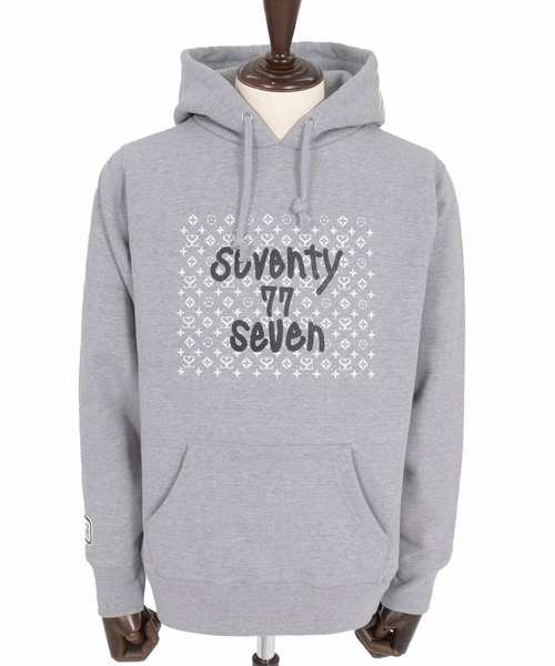 seventy seven(セブンティセブン)の「mpa4179- heavy oz brushed lining hoodie (monogram) パーカー(7726W230)(パーカー・メンズ・ブラック/オフホワイト/トップグレー・S/M/L/XL)」の18枚目の写真
