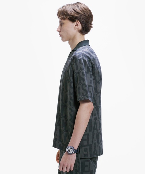 LACOSTE（ラコステ）の「クールマックスプリントスキッパーネックポロシャツ（ポロシャツ・メンズ・チャコール/ブラック/ブラウン/オフホワイト・3/5/4/2）」の16枚目の写真