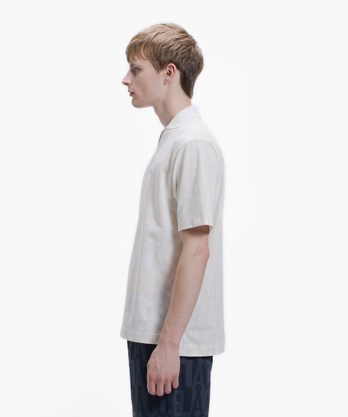 LACOSTE（ラコステ）の「クールマックスプリントスキッパーネックポロシャツ（ポロシャツ・メンズ・チャコール/ブラック/ブラウン/オフホワイト・3/5/4/2）」の8枚目の写真
