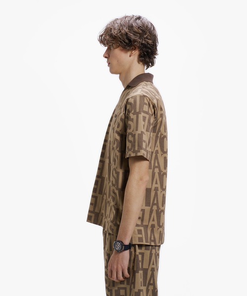 LACOSTE（ラコステ）の「クールマックスプリントスキッパーネックポロシャツ（ポロシャツ・メンズ・チャコール/ブラック/ブラウン/オフホワイト・3/5/4/2）」の12枚目の写真