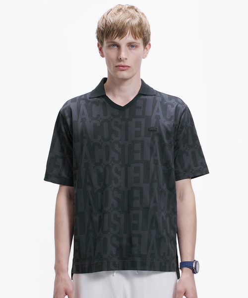 LACOSTE（ラコステ）の「クールマックスプリントスキッパーネックポロシャツ（ポロシャツ・メンズ・チャコール/ブラック/ブラウン/オフホワイト・3/5/4/2）」の21枚目の写真