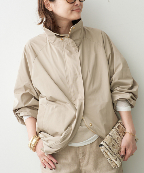 Deuxieme Classe(ドゥーズィエムクラス)の「Active Stand Collar ブルゾン(その他アウター・レディース・ブラック/ベージュ・FREE)」の17枚目の写真