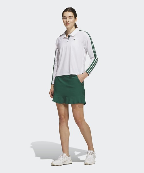 adidas（アディダス）の「クライマクール スリーストライプス 長袖ポロシャツ【adidas Golf/アディダスゴルフ】（ポロシャツ・レディース・ホワイト・MEDIUM/X-SMALL/X-LARGE/SMALL/LARGE/XX-LARGE）」の5枚目の写真