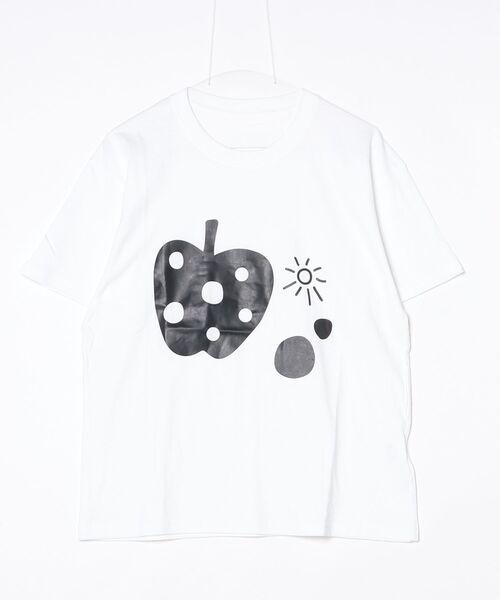 FREE STYLISTS(フリー スタイリスト)の「韓国風 アップル柄 半袖Tシャツ(Tシャツ/カットソー・レディース・ホワイト・S/M)」の10枚目の写真