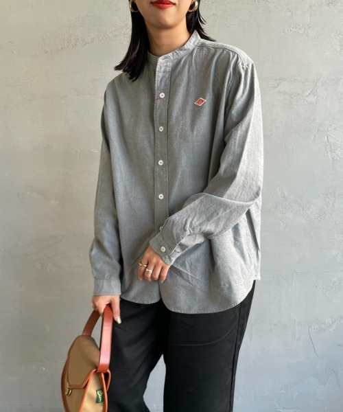 DANTON（ダントン）の「[DANTON/ダントン] コットンフランネル バンドカラーシャツ（シャツ/ブラウス・レディース・グレー/オリーブ・38/36）」の9枚目の写真
