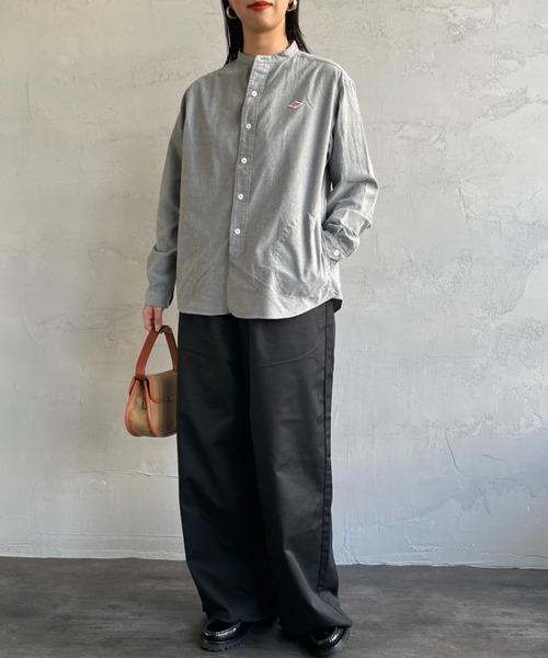 DANTON（ダントン）の「[DANTON/ダントン] コットンフランネル バンドカラーシャツ（シャツ/ブラウス・レディース・グレー/オリーブ・38/36）」の12枚目の写真