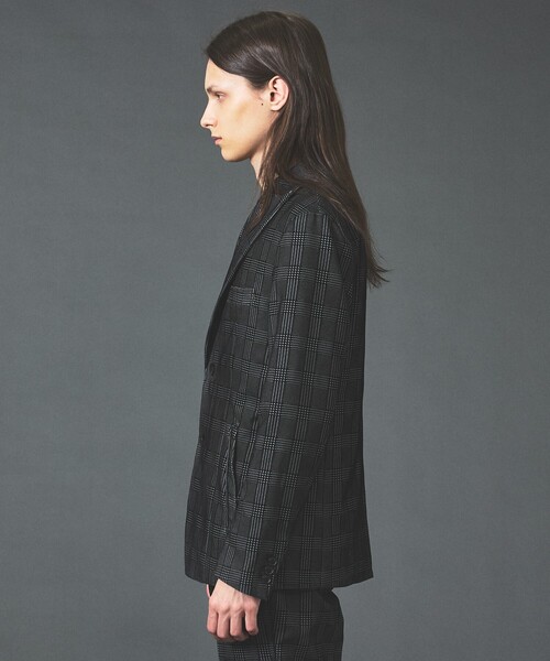5351 POUR LES HOMMES（ゴーサンゴーイチプールオム）の「【セットアップ対応】グレンチェック フロックプリント ジャケット（セットアップ・メンズ・グレー/ブラック・50/48/44/46）」の5枚目の写真