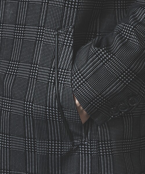 5351 POUR LES HOMMES（ゴーサンゴーイチプールオム）の「【セットアップ対応】グレンチェック フロックプリント ジャケット（セットアップ・メンズ・グレー/ブラック・50/48/44/46）」の8枚目の写真