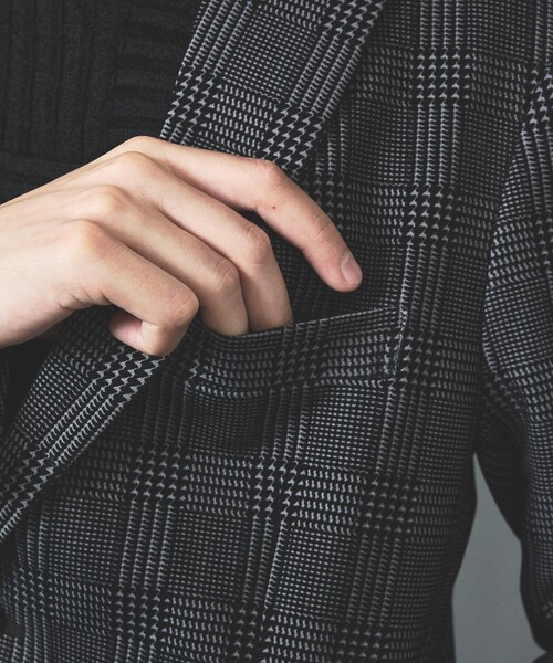 5351 POUR LES HOMMES（ゴーサンゴーイチプールオム）の「【セットアップ対応】グレンチェック フロックプリント ジャケット（セットアップ・メンズ・グレー/ブラック・50/48/44/46）」の11枚目の写真