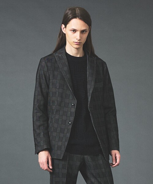 5351 POUR LES HOMMES（ゴーサンゴーイチプールオム）の「【セットアップ対応】グレンチェック フロックプリント ジャケット（セットアップ・メンズ・グレー/ブラック・50/48/44/46）」の15枚目の写真