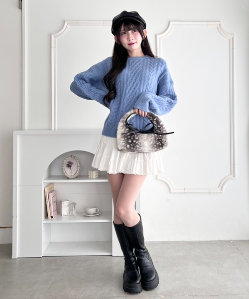 Loueme(ルエム)の「バンビファーリボンバッグ(ショルダーバッグ・レディース・ベージュ/グレー・FREE)」の15枚目の写真