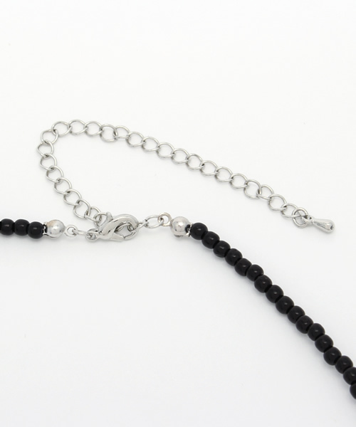 RAGEBLUE（レイジブルー）の「配色ビーズネックレス/715698（ネックレス・メンズ・レッド/ライトブルー/ブラック・FREE）」の6枚目の写真