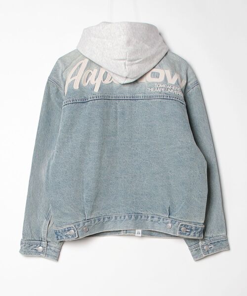 AAPE BY A BATHING APE(エーエイプバイアベイシングエイプ)の「AAPE NOW DENIM JACKET(detachable)(ミリタリージャケット・メンズ・ライトブルー・LARGE/X-LARGE/SMALL/MEDIUM)」の6枚目の写真